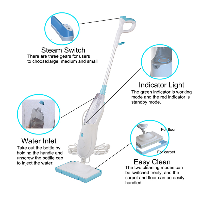 KL606-1 Adjustable Steam Amount Steam Mop