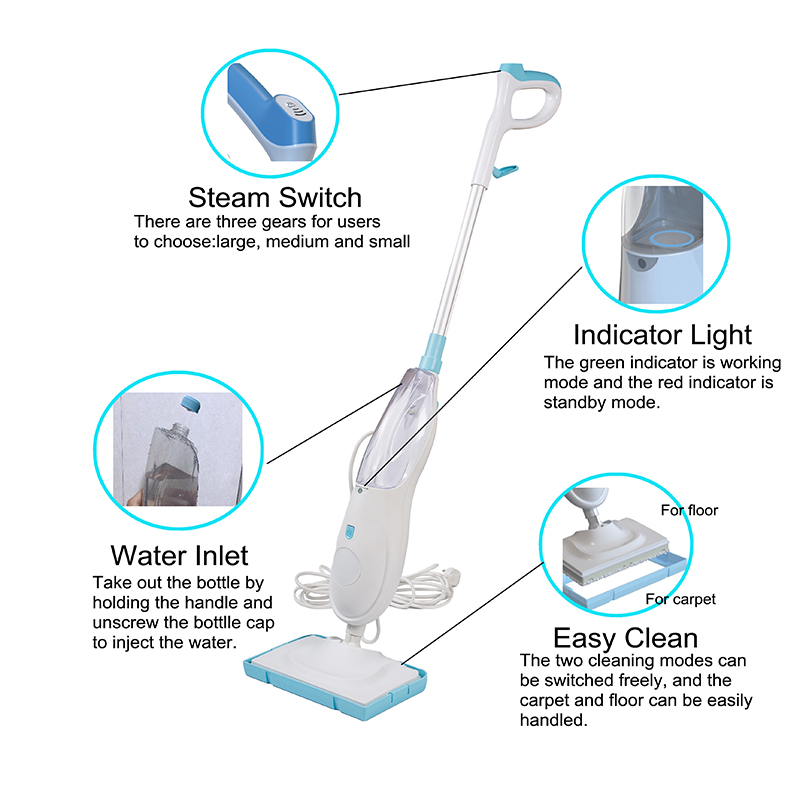 KL606 Steam Mop With Steam Switch